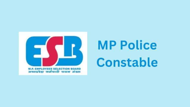 MP Police Constable Vacancy 2023