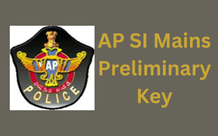 AP SI Mains Preliminary Key