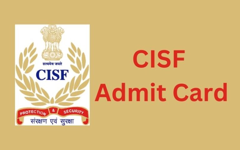 CISF ASI Steno Admit Card