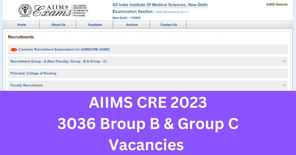 AIIMS CRE 2023