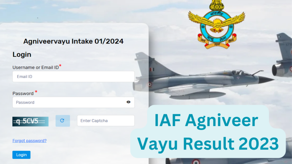 IAF Agniveer Vayu Result 2023