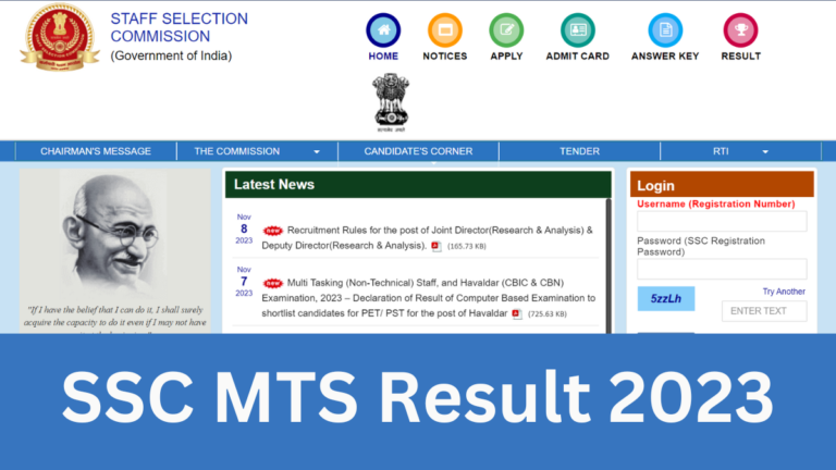 SSC MTS Result 2023