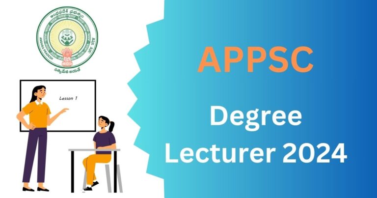 APPSC Degree Lecturer 2024 Notification