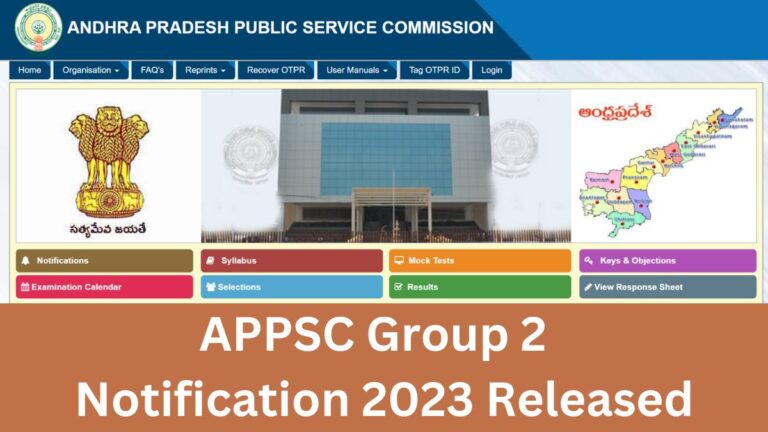 APPSC Group 2 Notification 2023 Released