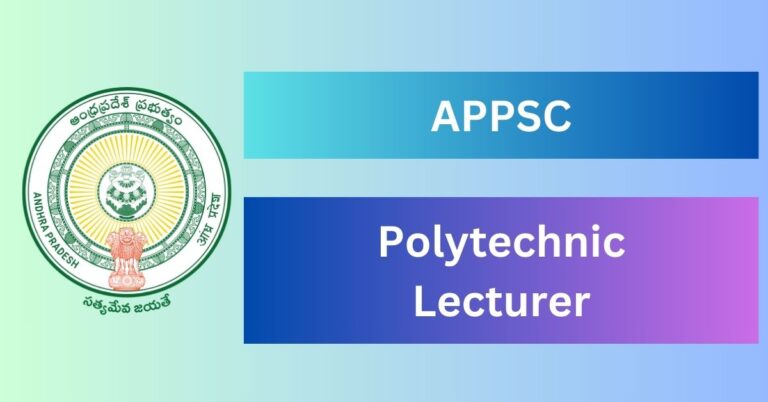 appsc polytechnic lecturer notification 2024