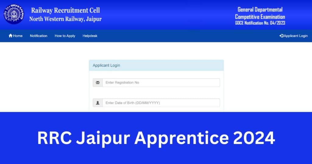 RRC Jaipur Apprentice 2024