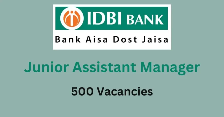 IDBI Junior Assistant Manager 2024 Notification