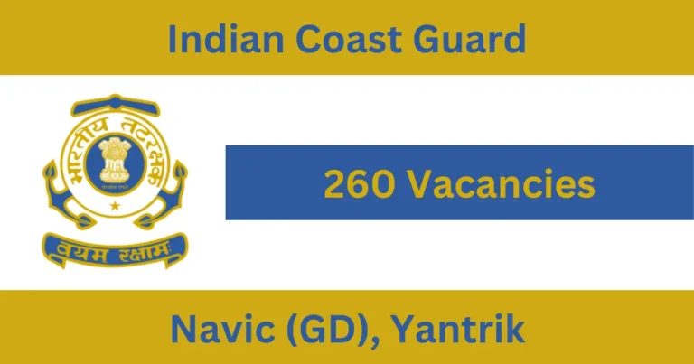 Indian Coast Guard Navik (GD) 2024 Notification