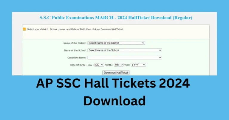 AP SSC Hall Tickets 2024 Download