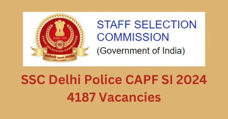 SSC Delhi Police CAPF SI 2024