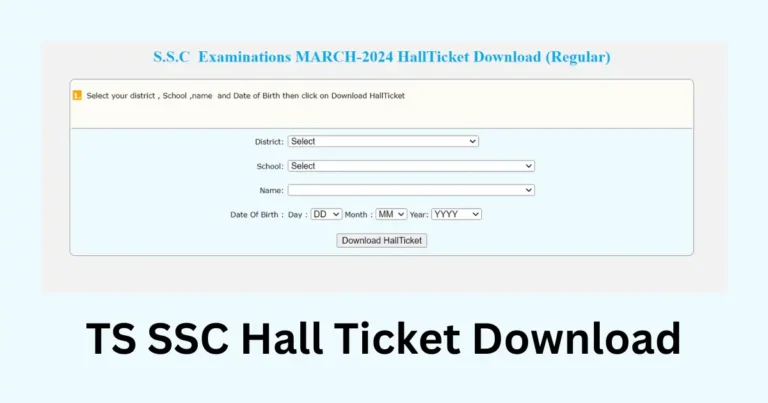 TS SSC Hall Ticket 2024 Download