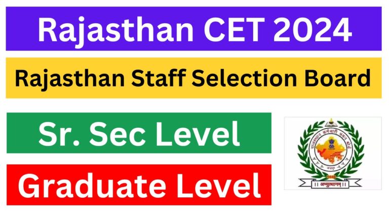 Rajasthan CET 2024 notification